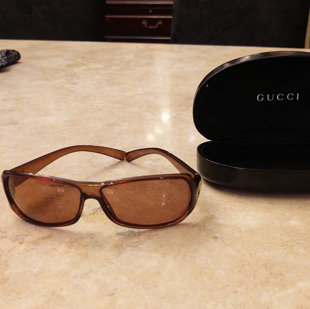 GUCCI Havana Brown Horse Bit Sunglasses